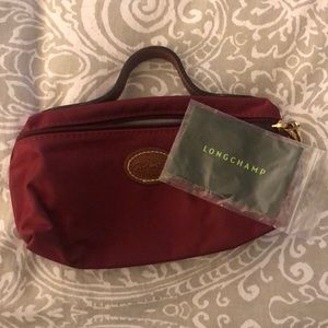 Longchamp bag (small) with leather top handle
